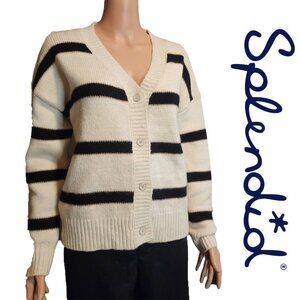 Splendid Kendall Stripe Cardigan NWOT Black & White Med